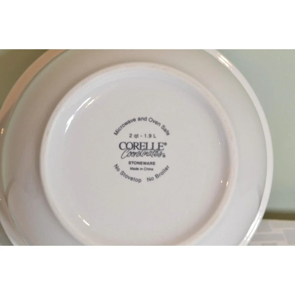 Corelle Coordinates Chutney Fruit Pattern 2 Quart Stoneware Mixing Bowl, Corning